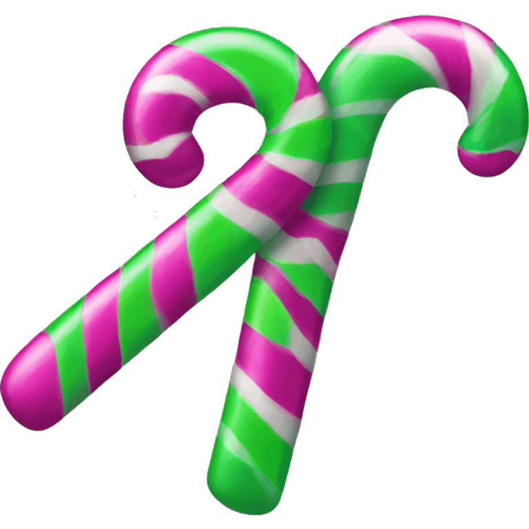 neon candy cane emoji