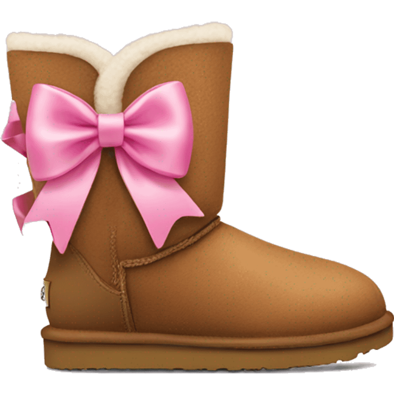 Ugg boots with pink bows emoji