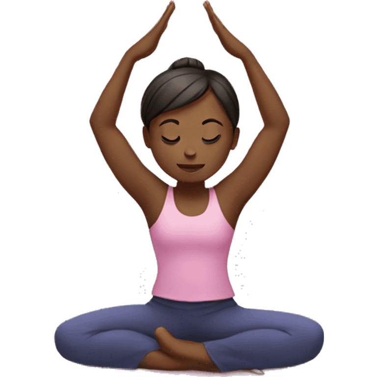 A girl doing yoga emoji