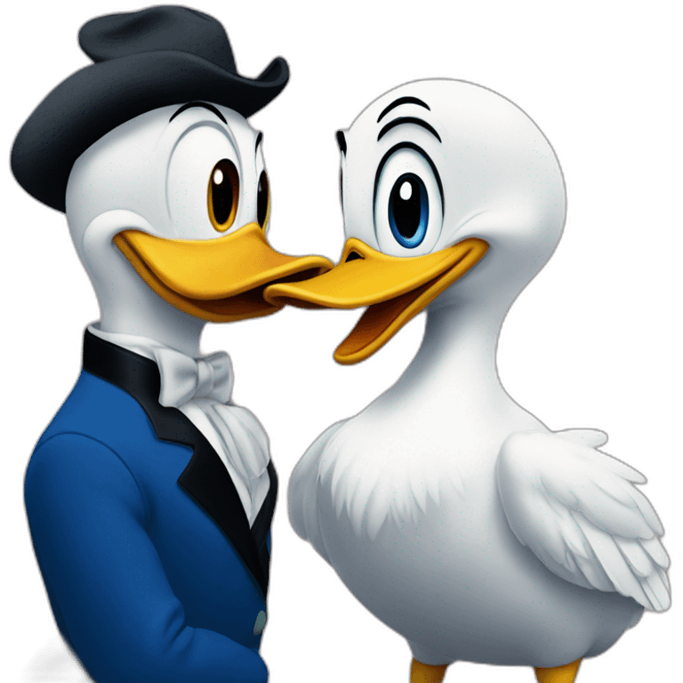 Donald duck kiss emoji