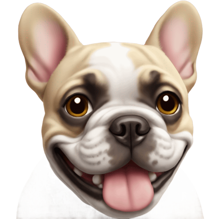 French bulldog smiling emoji