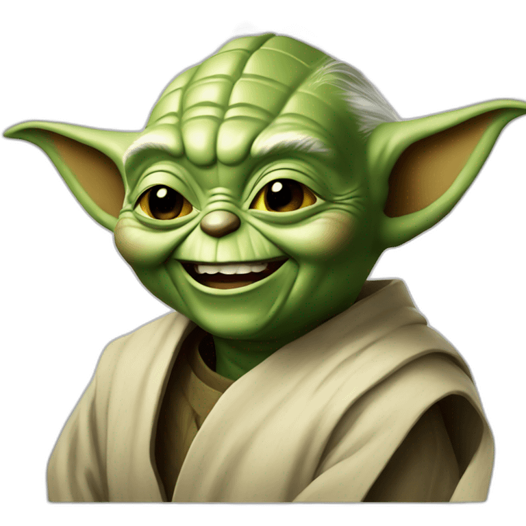 Master yoda laughing emoji