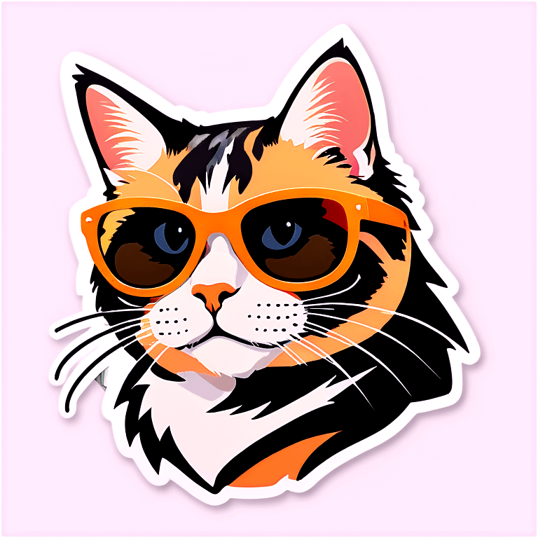 Cat with sunglasses emoji