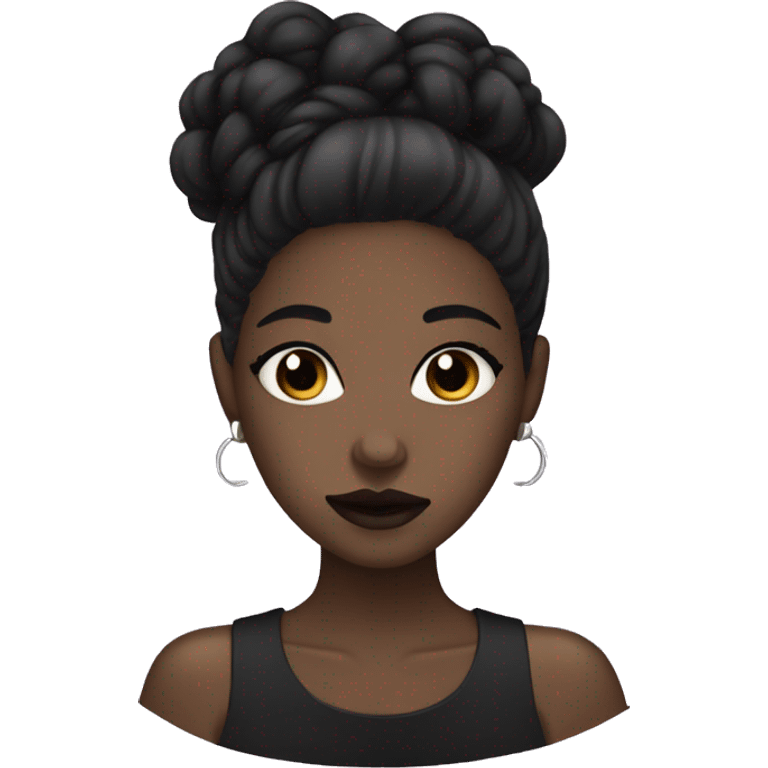 goth light brown skin girl doing skincare emoji