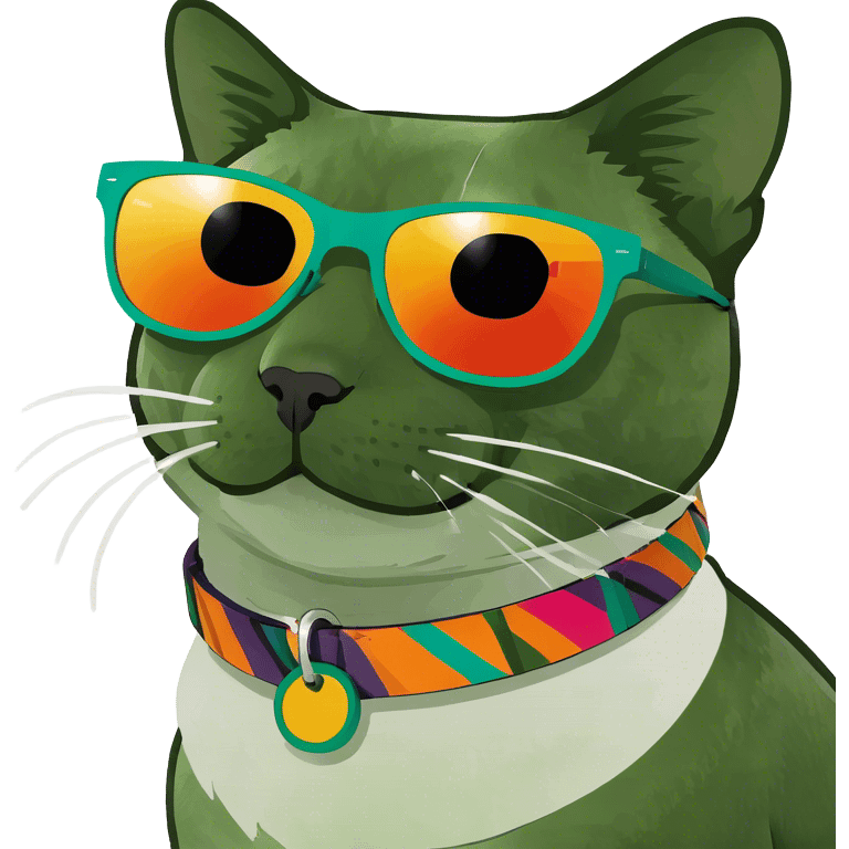 Cat with sunglasses emoji