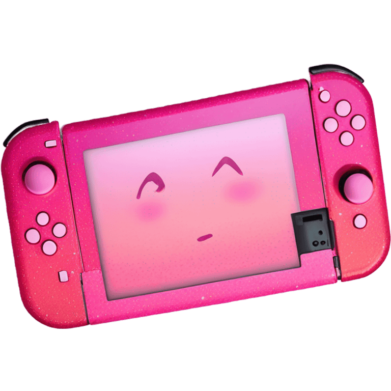 Pink ombre Nintendo switch with glitter  emoji