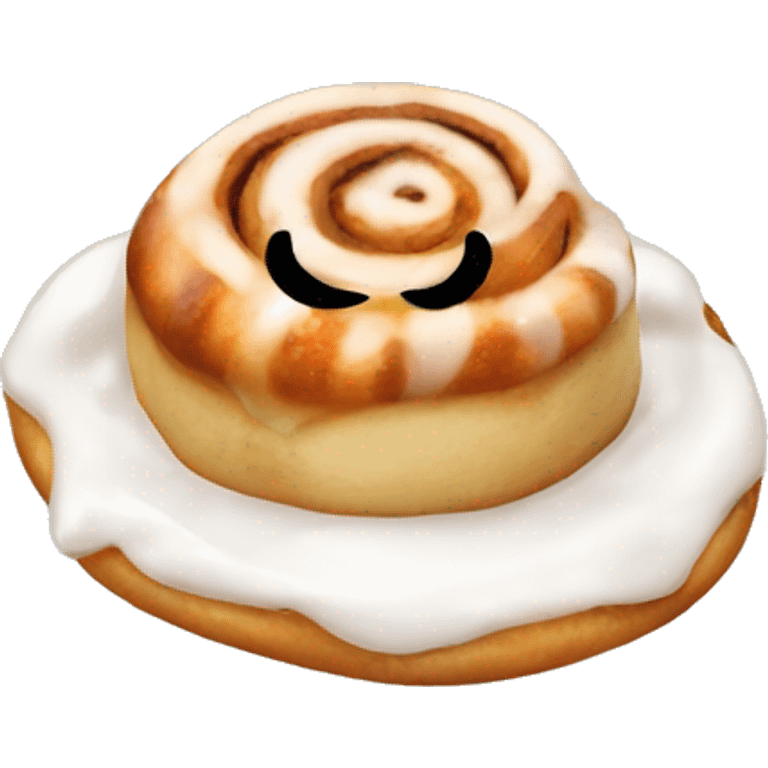 Cinnamon roll with topping emoji