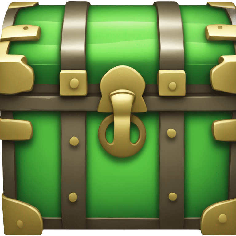 green color treasure chest emoji