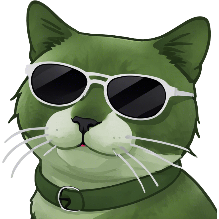 Cat with sunglasses emoji