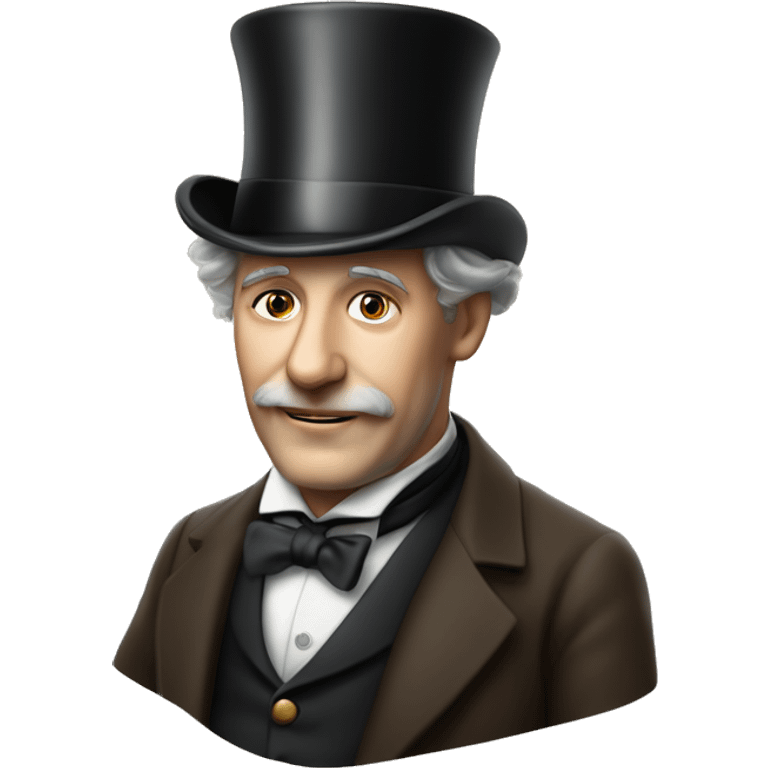 Photorealistic man A British gentleman in a monocle and a top hat with a cup of tea in his hand emoji