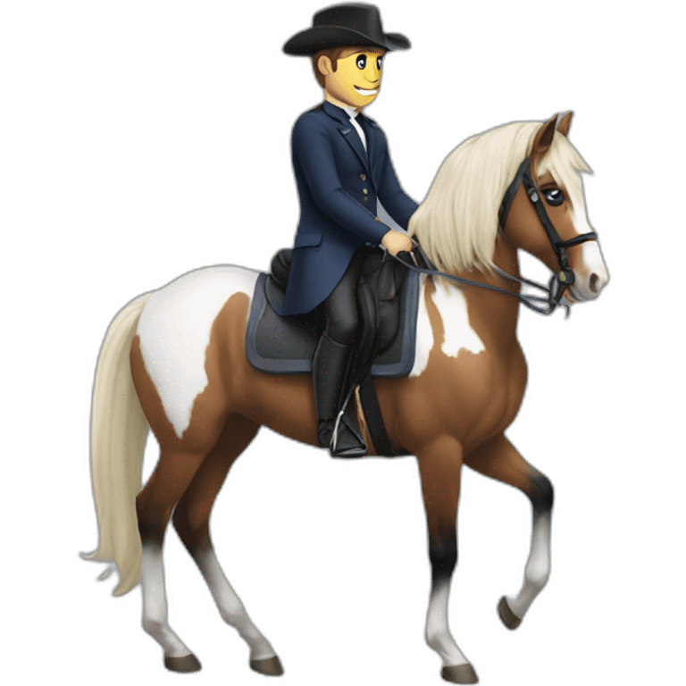 Macron sur un poney emoji