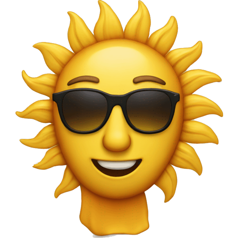 Sun with sunglasses  emoji