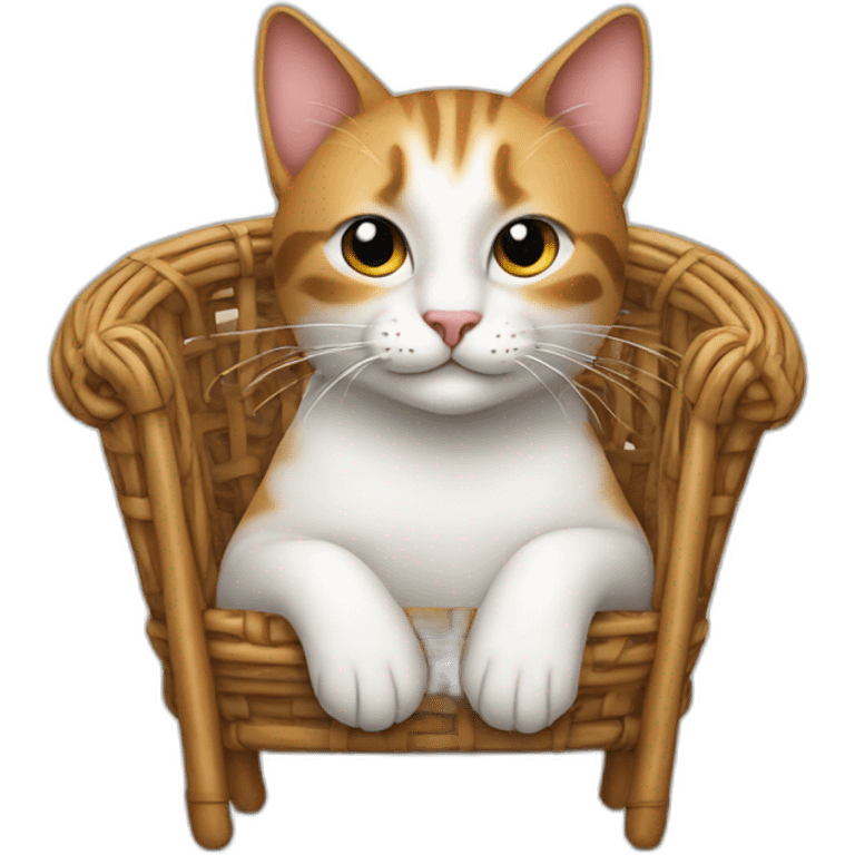 cat in rattan chair emoji