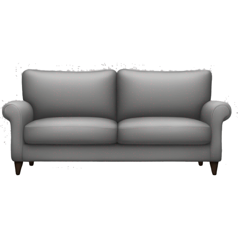 Gray couch with good legs and fall throw pillows emoji