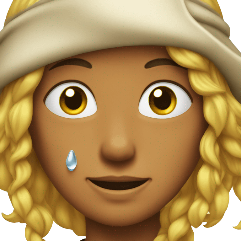 a pirate woman's face with Tears of Joy emoji