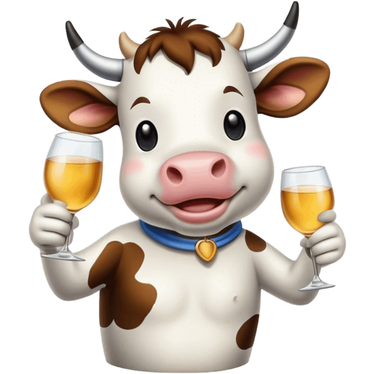 toasting cow emoji