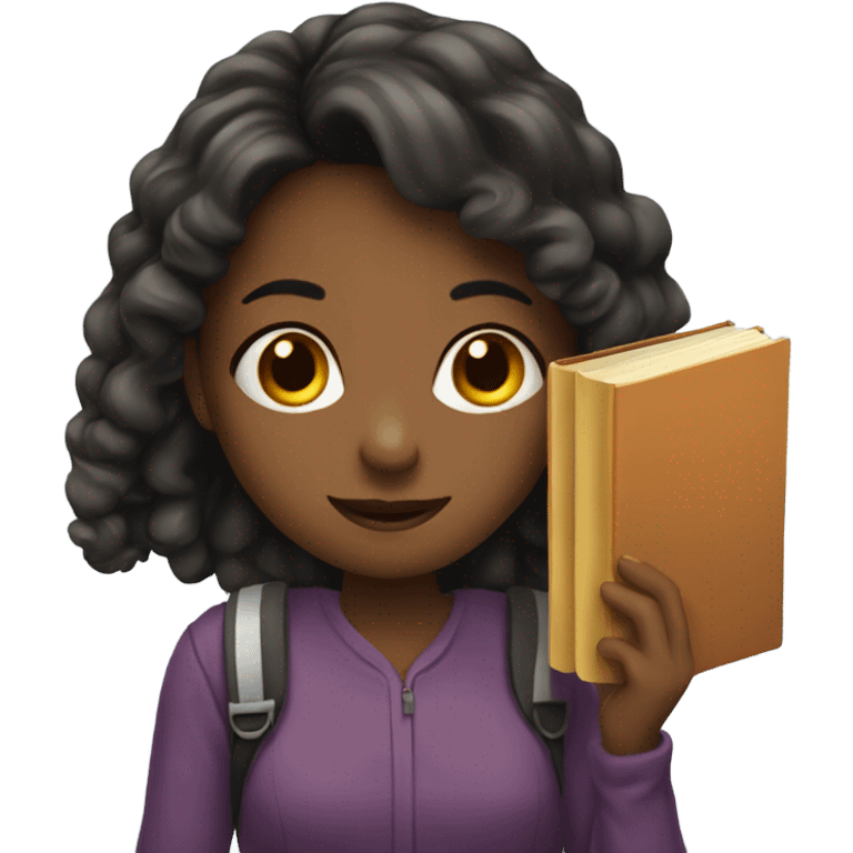 girl with books emoji