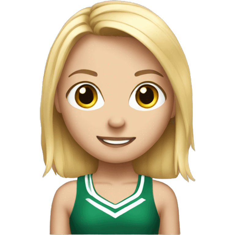 Blonde hair girl cheerleader emoji