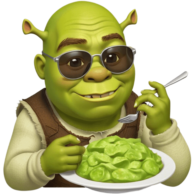 shrek who eat but make him mlg emoji