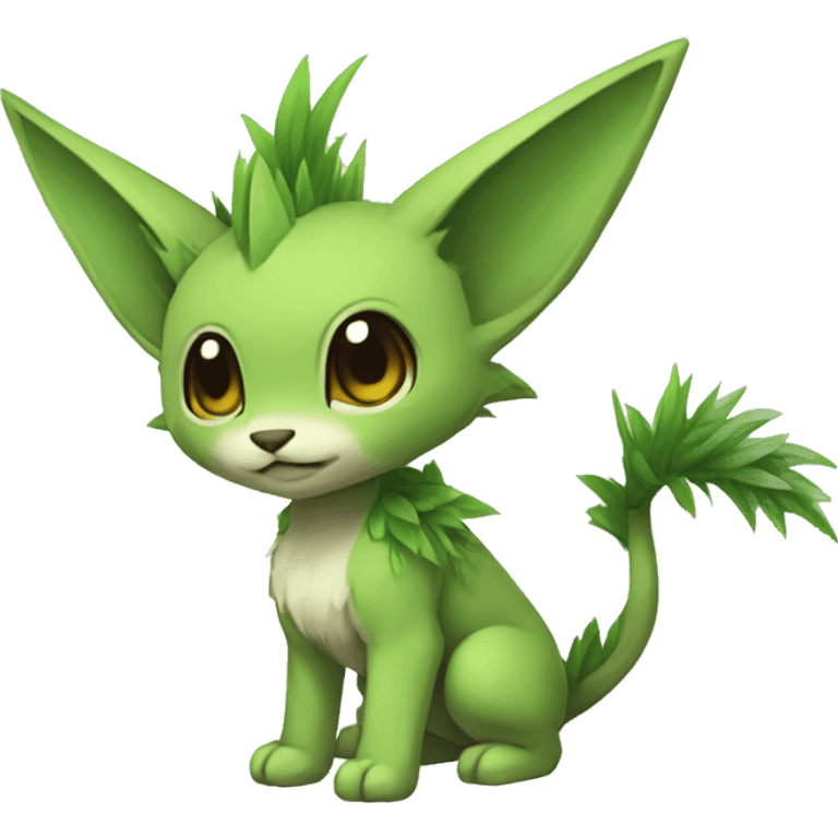 a anthro chibi-style grass-type-ground-type Fakémon-hybrid full body emoji