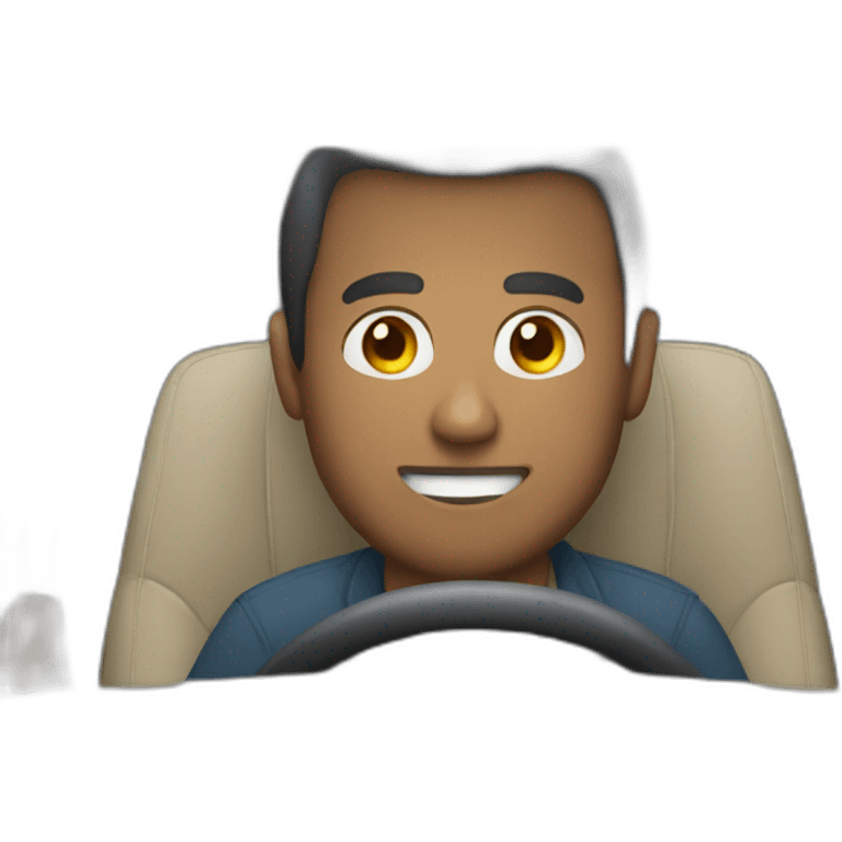 Man in car emoji