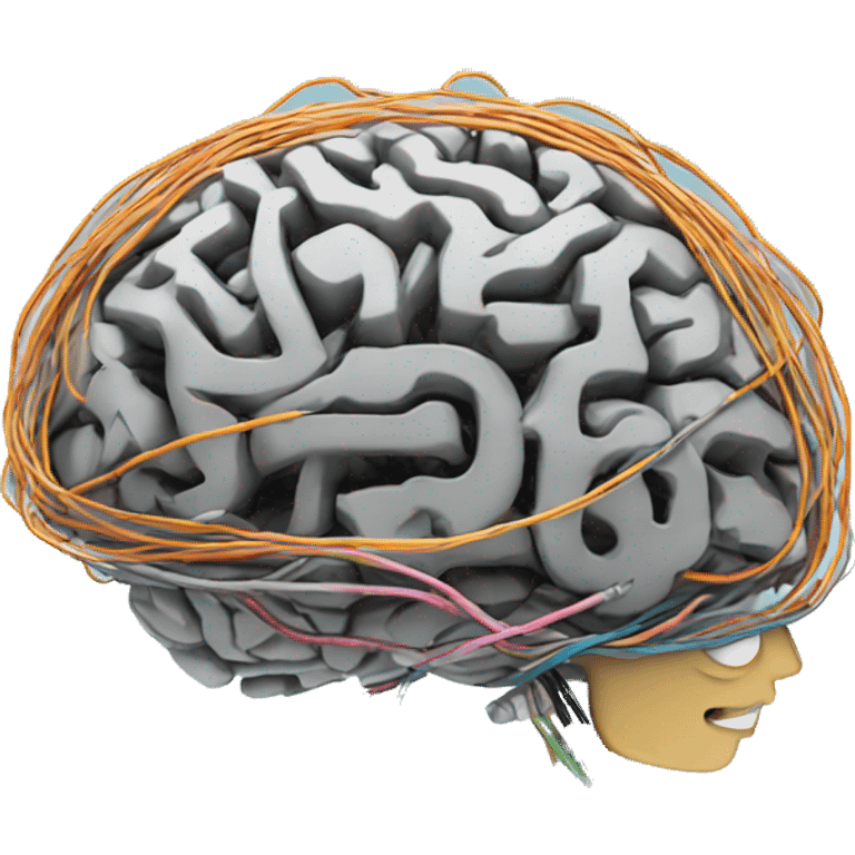 A brain made out of wires emoji