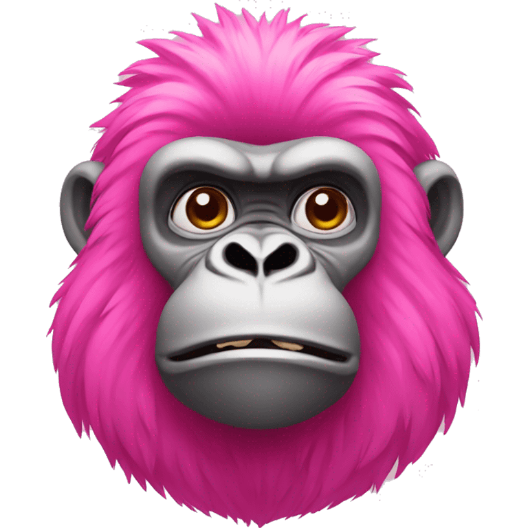 Pink gorilla emoji