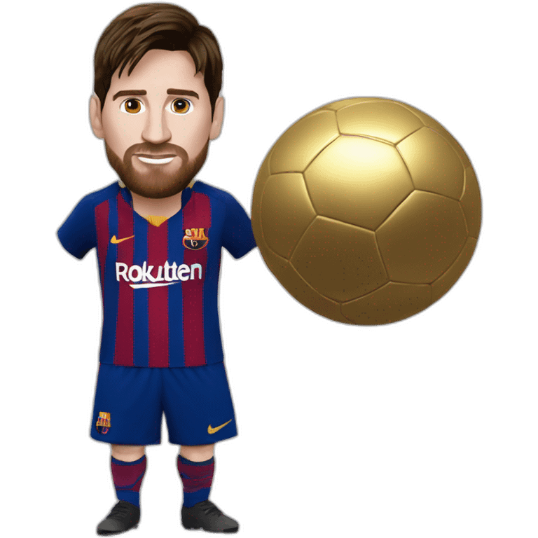 Lionel Messi et le Ballon d'or emoji