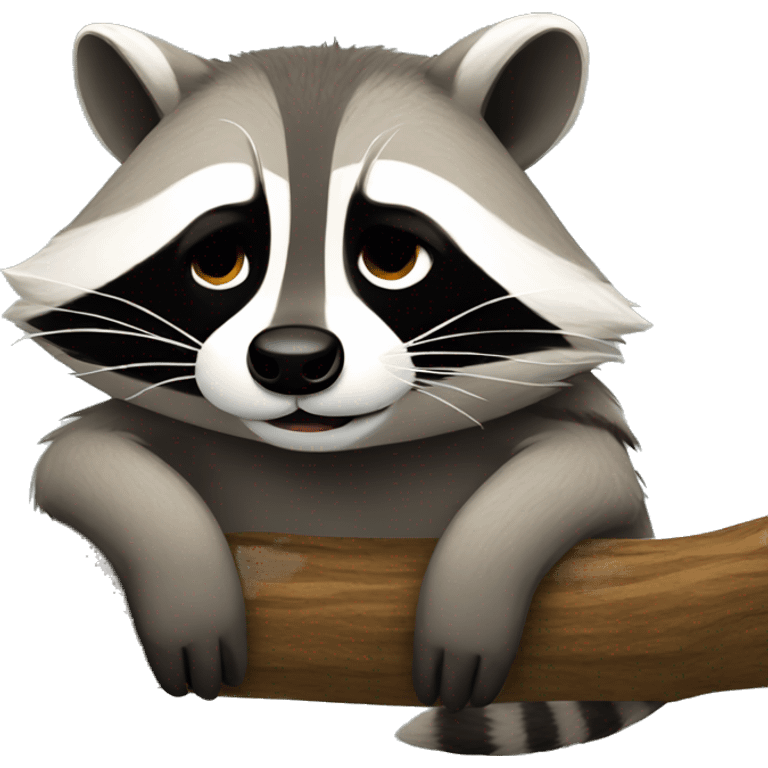 Sleepy raccoon emoji