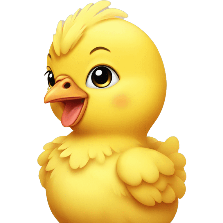 yellow cute baby chicken emoji