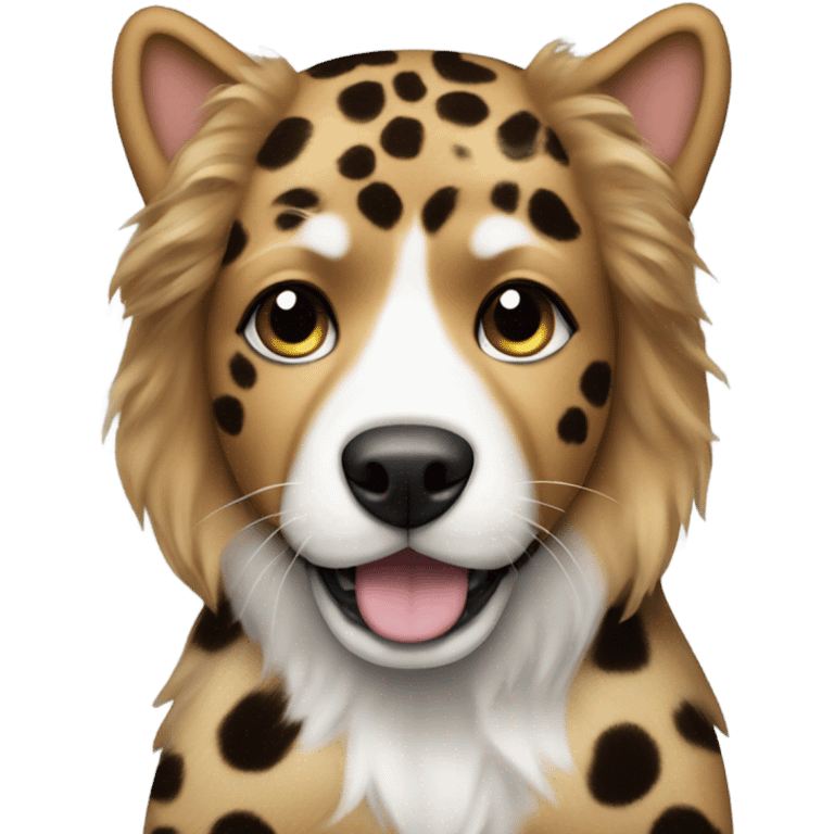 Leopard print dog emoji