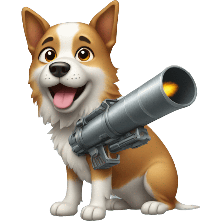 Dog with a rocket launcher  emoji