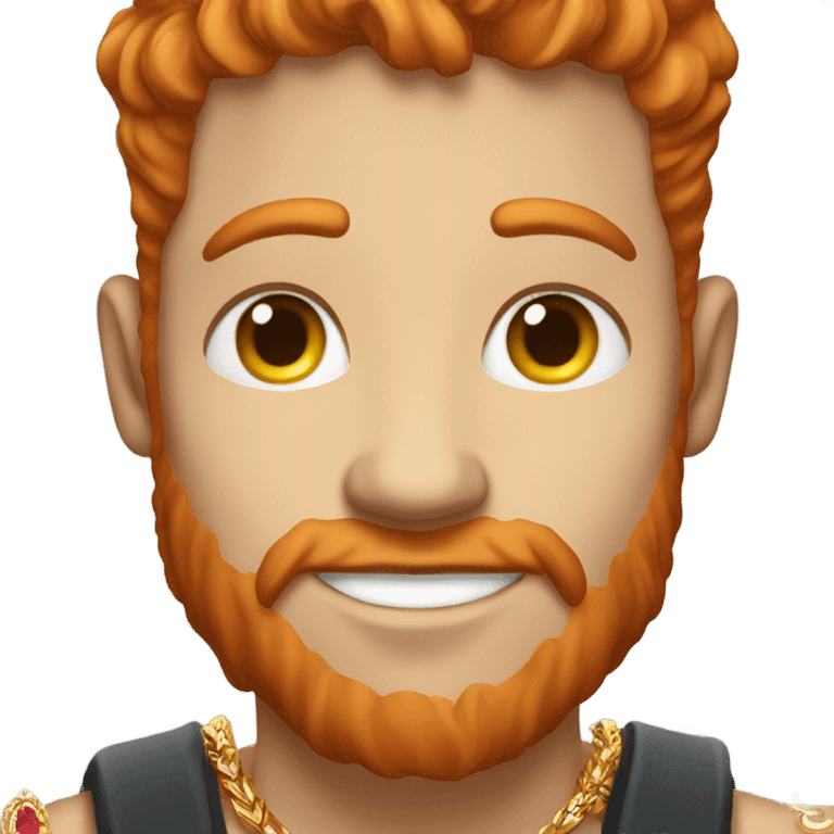 red-haired man with jewelry emoji