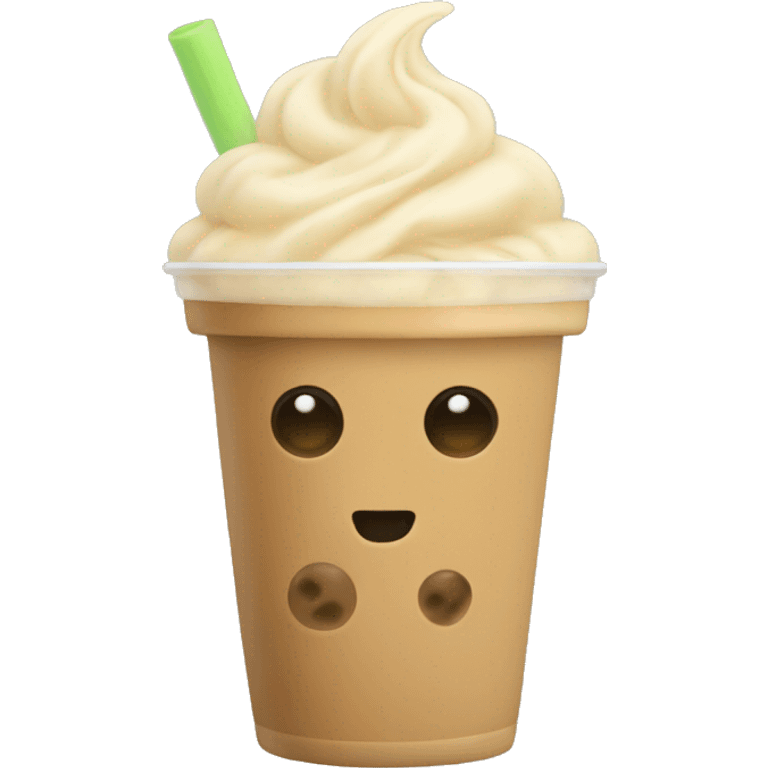 Beige boba emoji