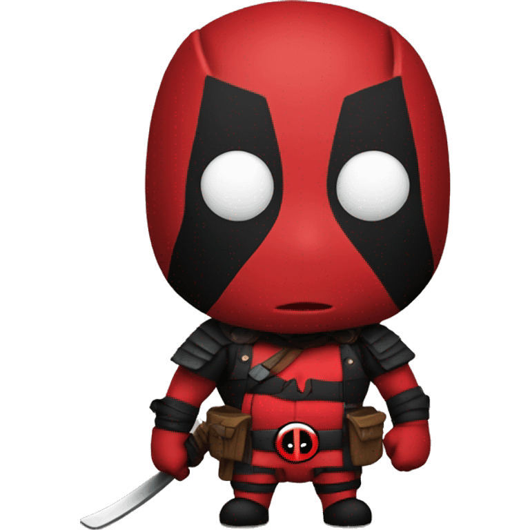 deadpool with samurai hat emoji