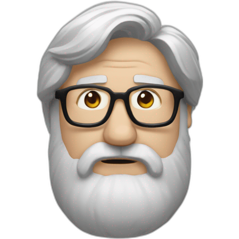 Gabe Newell white hair and beard emoji