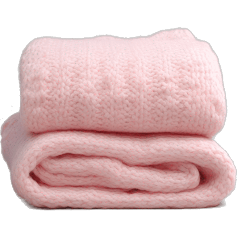 Baby pink knitted blanket folded emoji