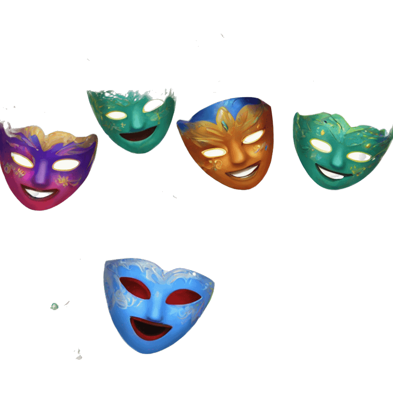 colorful carnaval masks emoji