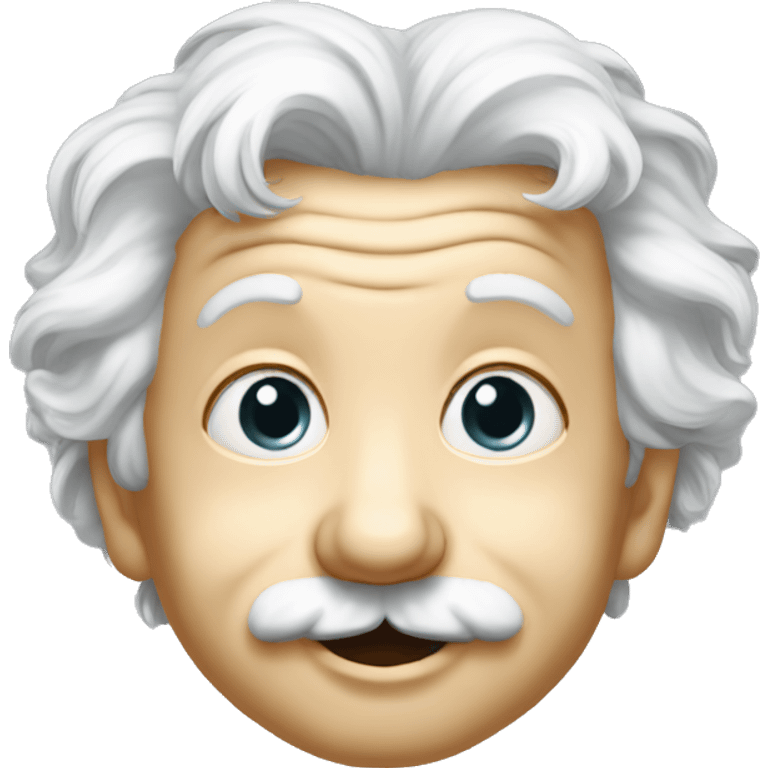 albert einstein happy silver baby face emoji