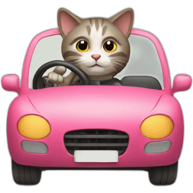 Cat driving emoji