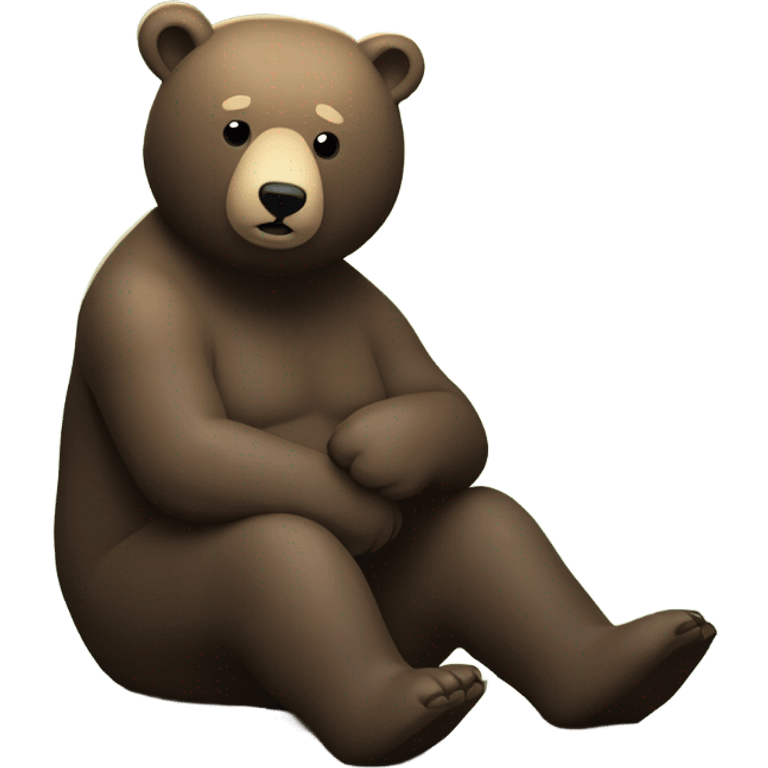 Bear pooping in the woods emoji