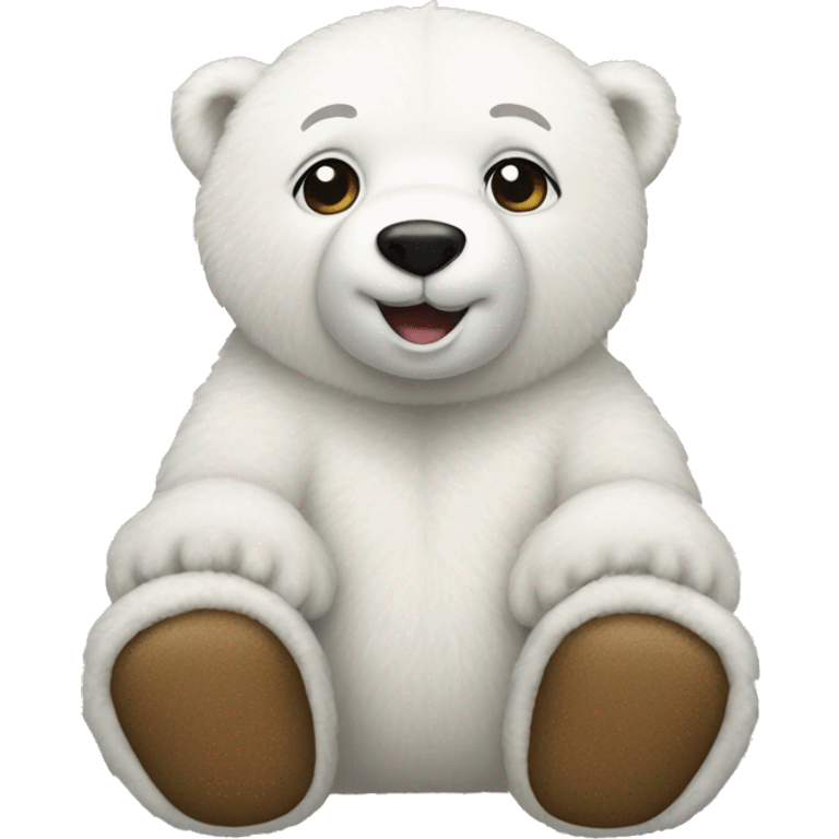 Polar bear cute in uggs emoji