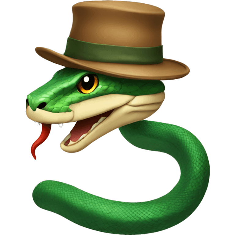 Snake with a hat emoji