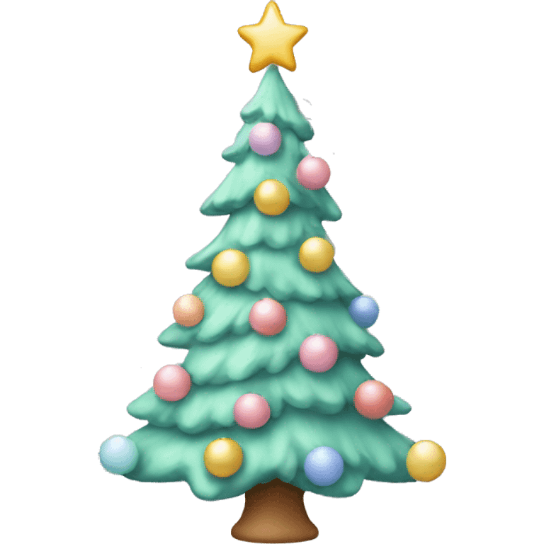 Pastel Christmas tree emoji