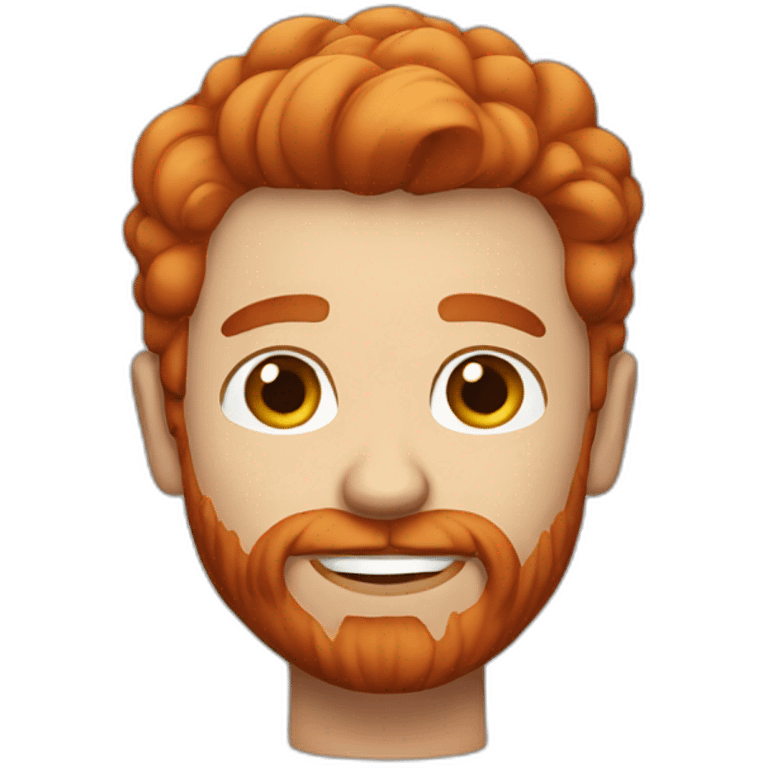 short red hair short beard man emoji