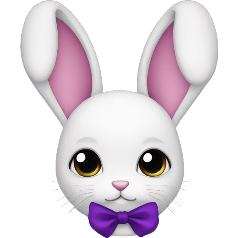 Female purple rabbit with a black bow emoji