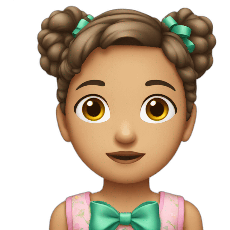 Girl with bow emoji