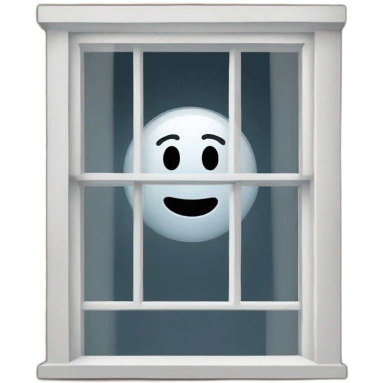 mirando con prismaticos desde una ventana emoji