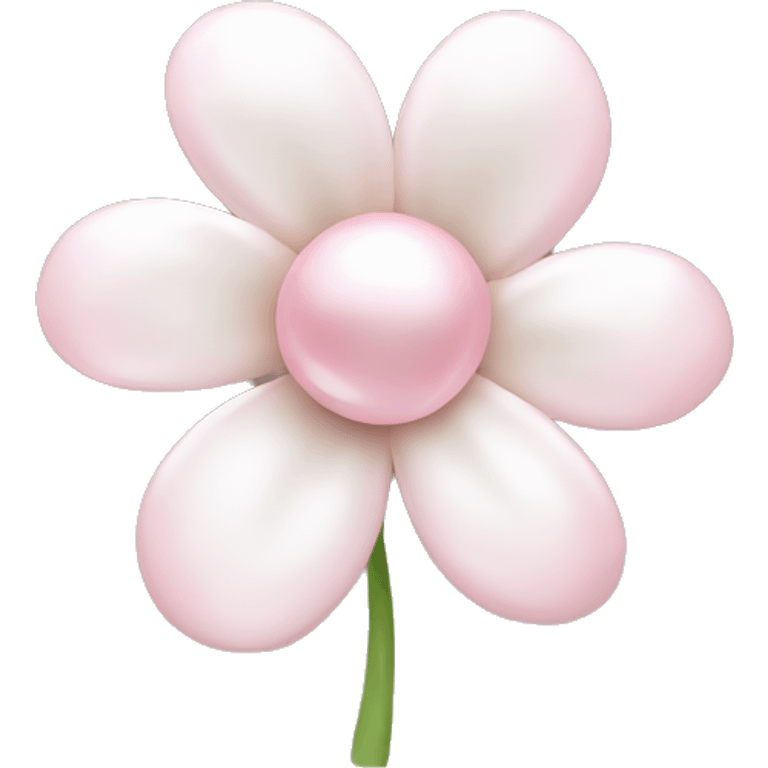 Pearl light pink flower emoji