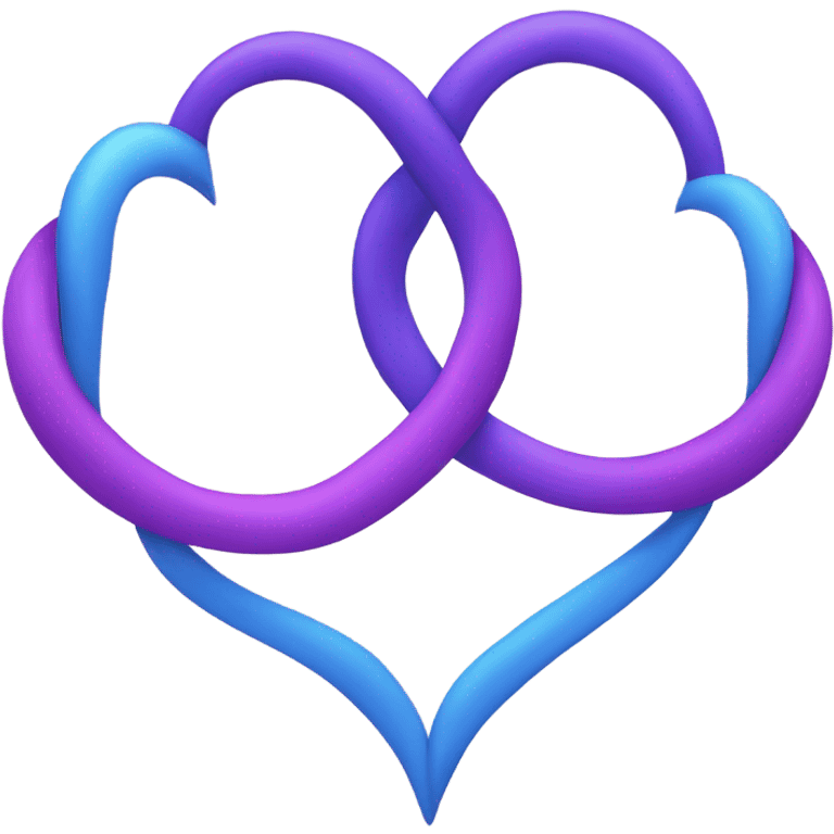 Blue and Purple Heart  emoji